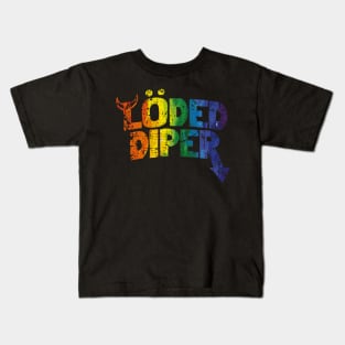 RAINBOW VINTAGE LODED DIPER Kids T-Shirt